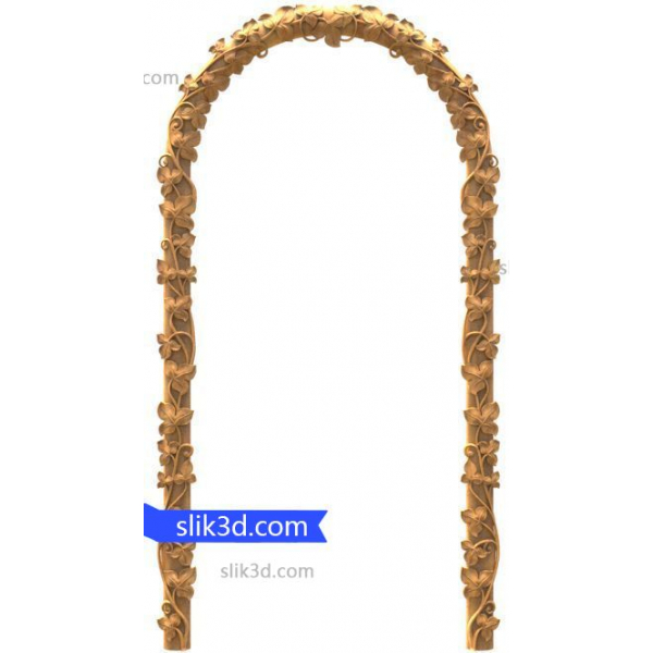 Modello STL 3D per CNC di Floral Elegance Arch Modello STL 3D per CNC di Floral Elegance Arch