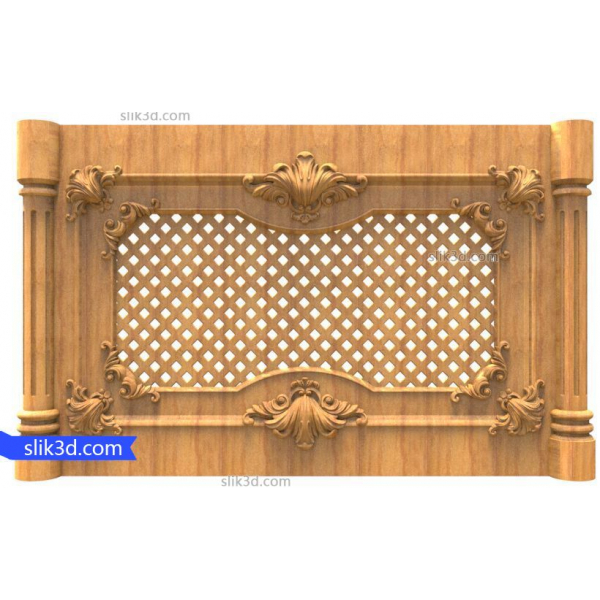 Baroque Elegance Panel 3D STL Model for CNC Baroque Elegance Panel 3D STL Model for CNC
