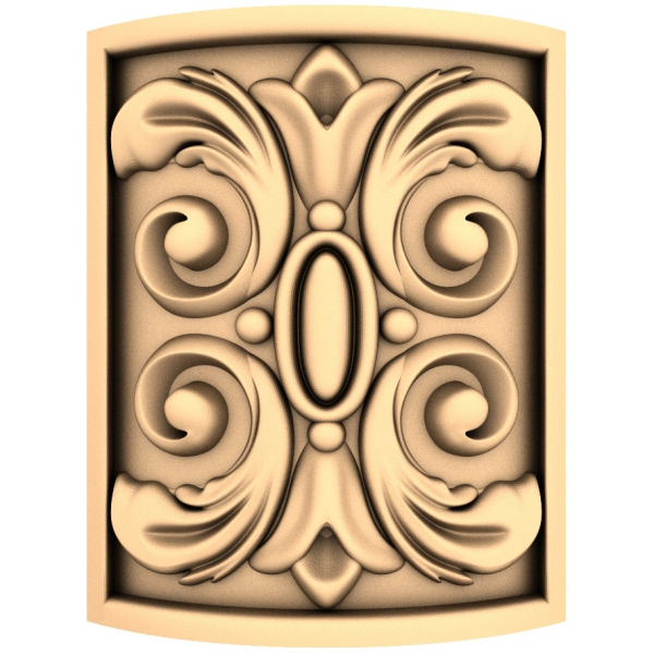 Panel decorativo 3D de elegancia barroca, modelo STL