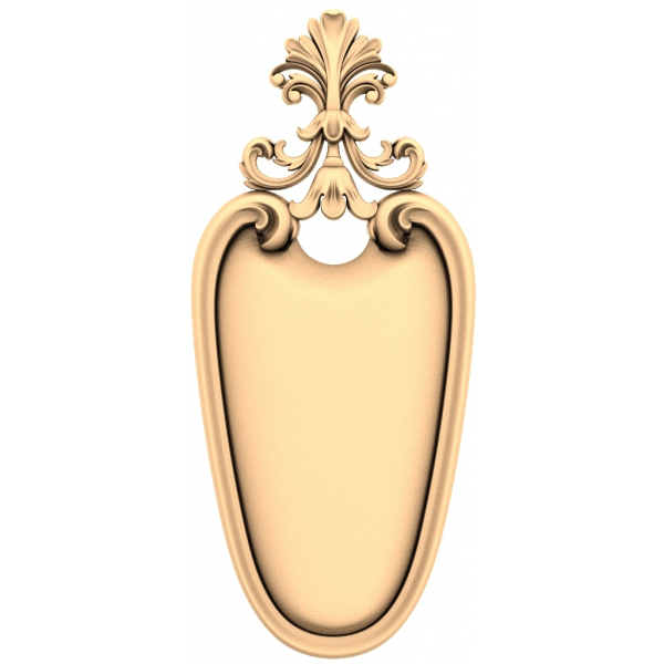 Udsmykket Flourish Shield 3D-model til CNC- og 3D-print Udsmykket Flourish Shield 3D-model til CNC- og 3D-print