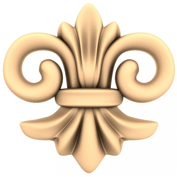 Heraldický 3D model Fleur-de-Lis pro CNC Heraldický 3D model Fleur-de-Lis pro CNC