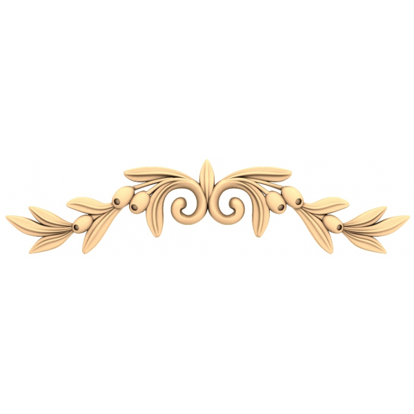 Olive Branch Flourish 3D Model for CNC and 3D Printing Olive Branch Flourish 3D Model for CNC and 3D Printing