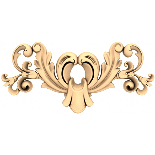 Ornamental Regal Flourish 3D STL Model for CNC