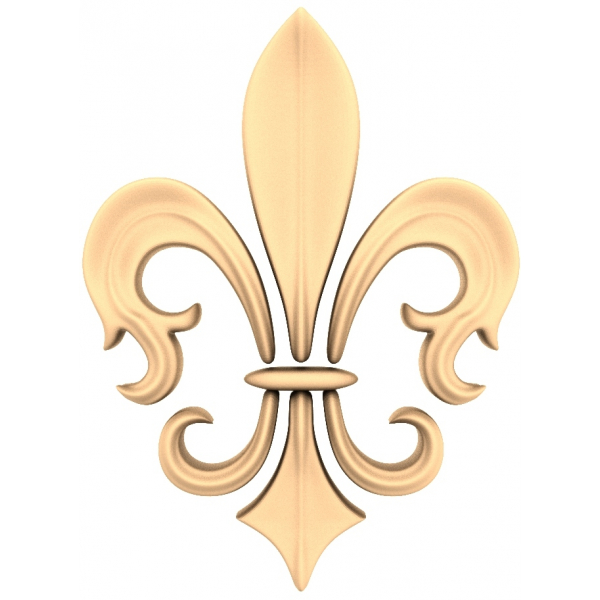 Fleur-de-Lis Elegance 3D STL líkan fyrir CNC