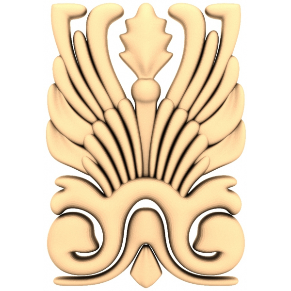 Elegant Acanthus Ornament 3D STL Model for CNC