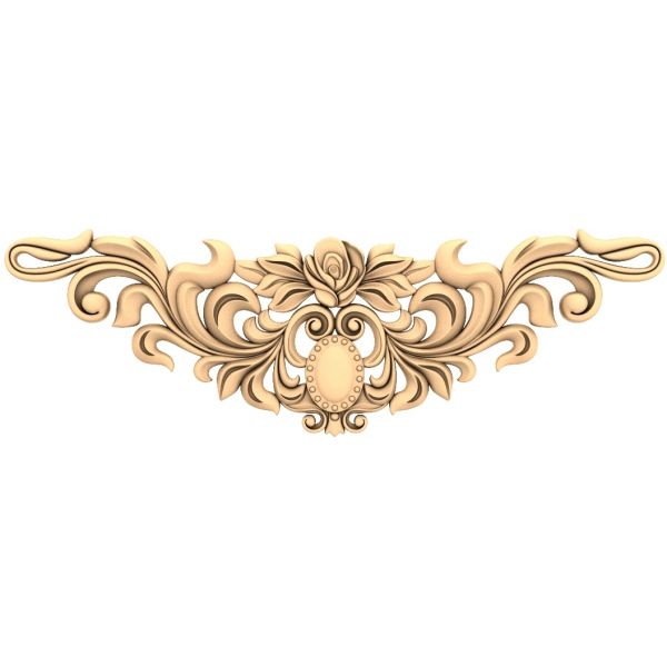 Ornate Flourish Crest 3D STL model za CNC in obdelavo lesa
