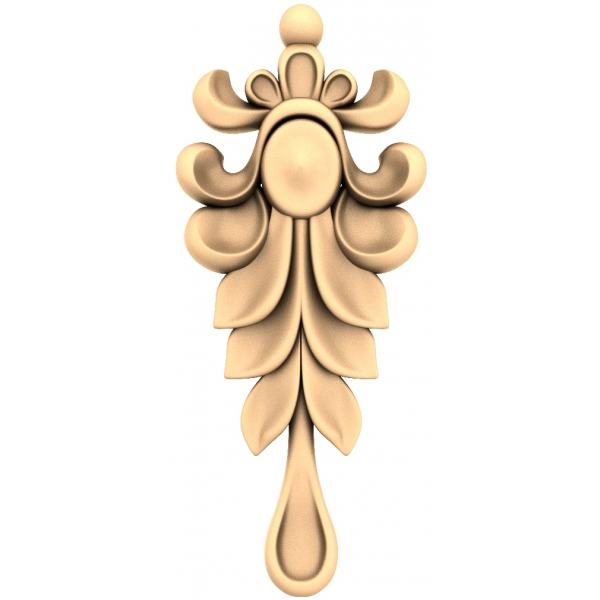 Baroque Flourish 3D STL Model for CNC