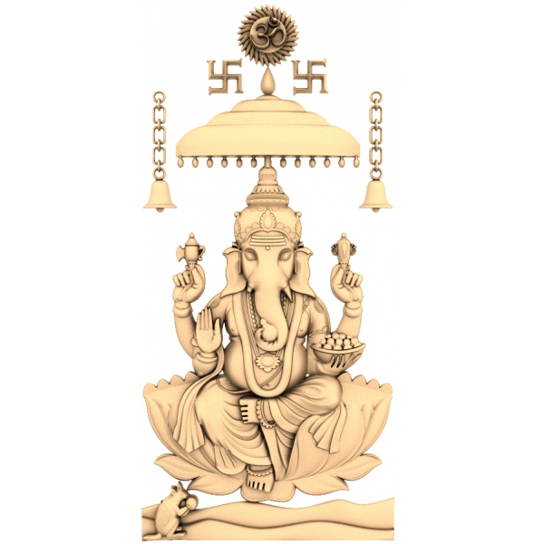 Ganesha's Blessing 3D STL model pro CNC Ganesha's Blessing 3D STL model pro CNC