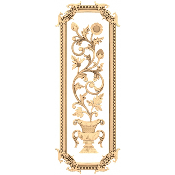 CNC için Floral Elegance Panel 3D STL Modeli CNC için Floral Elegance Panel 3D STL Modeli