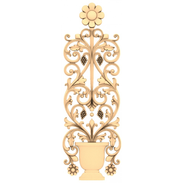 Floral Elegance Vertical Decor 3D STL Model