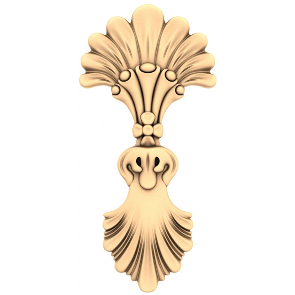 Elegante modello STL 3D di ornamento di acanto per CNC