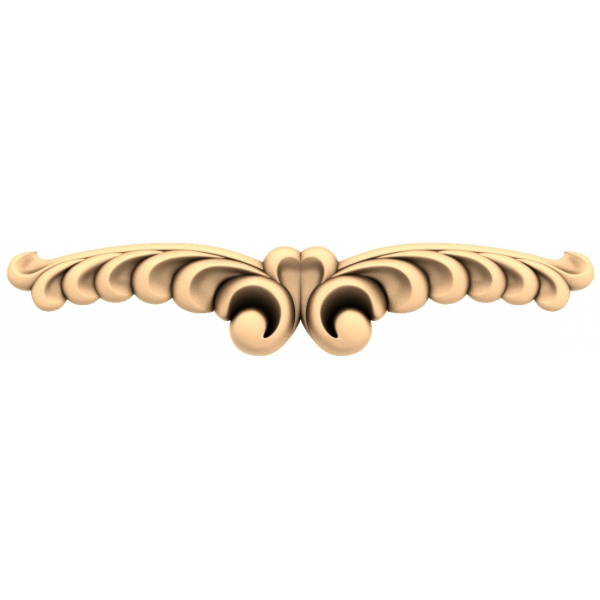 Okrasný 3D model Acanthus Flourish pro CNC Okrasný 3D model Acanthus Flourish pro CNC