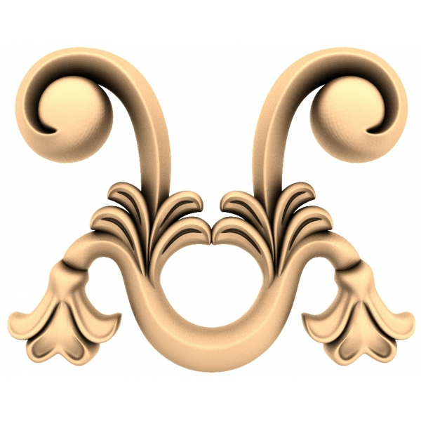 Baroque Flourish Accent - Stunning 3D STL Model for CNC Baroque Flourish Accent - Stunning 3D STL Model for CNC