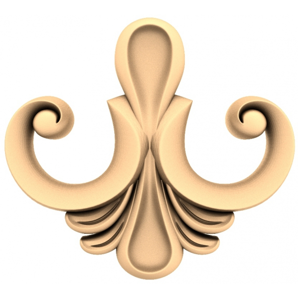 Elegant Acanthus Ornament 3D Model til CNC Elegant Acanthus Ornament 3D Model til CNC