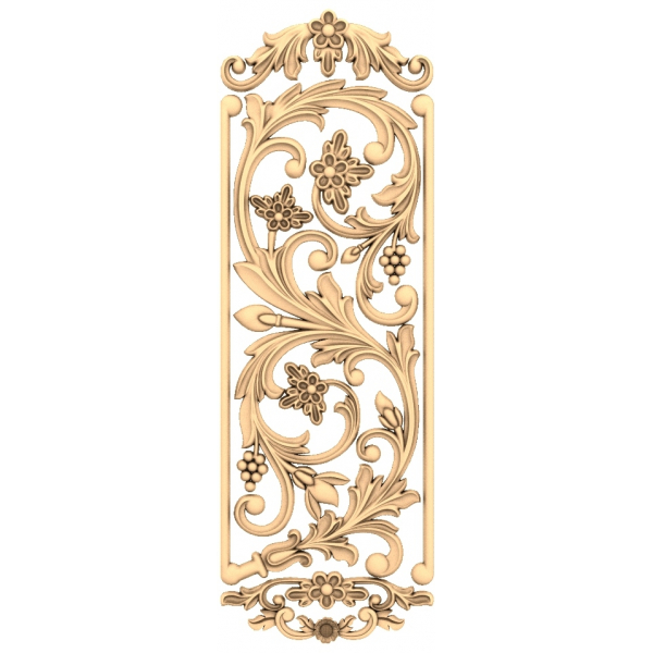 Floral Elegance - 3D STL-model til CNC