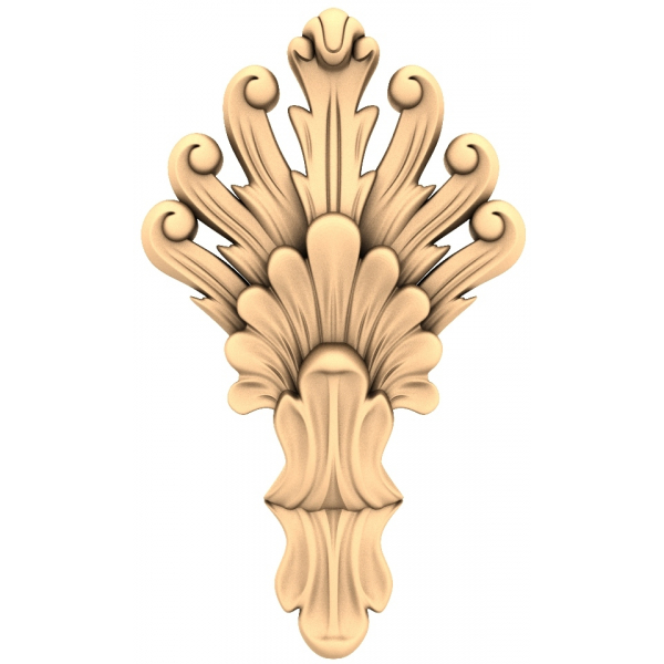 Elegant Acanthus Leaf Ornament 3D Model for CNC Elegant Acanthus Leaf Ornament 3D Model for CNC