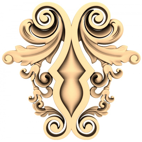 Barockes Wirbelornament 3D STL Modell Barockes Wirbelornament 3D STL Modell