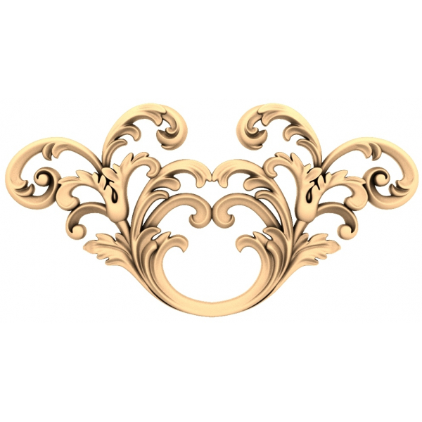 3D STL model baročnega razcveta za CNC