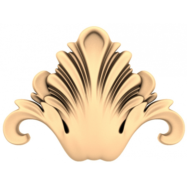 Ornate Acanthus Leaf 3D Relief Model for CNC Ornate Acanthus Leaf 3D Relief Model for CNC