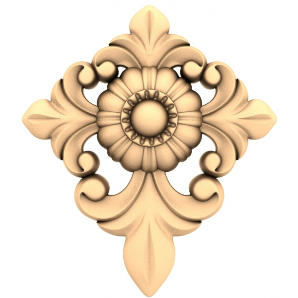 Floral Elegance Rosette 3D STL model pro CNC Floral Elegance Rosette 3D STL model pro CNC