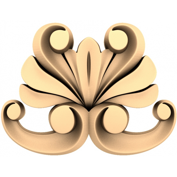 Florales Akanthus-Ornament 3D STL Modell für CNC Florales Akanthus-Ornament 3D STL Modell für CNC
