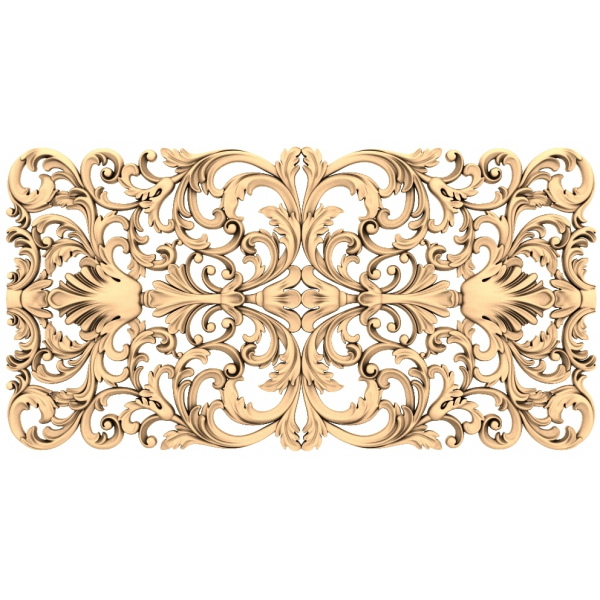 แผงตกแต่ง Regal Flourish รุ่น 3D STL แผงตกแต่ง Regal Flourish รุ่น 3D STL