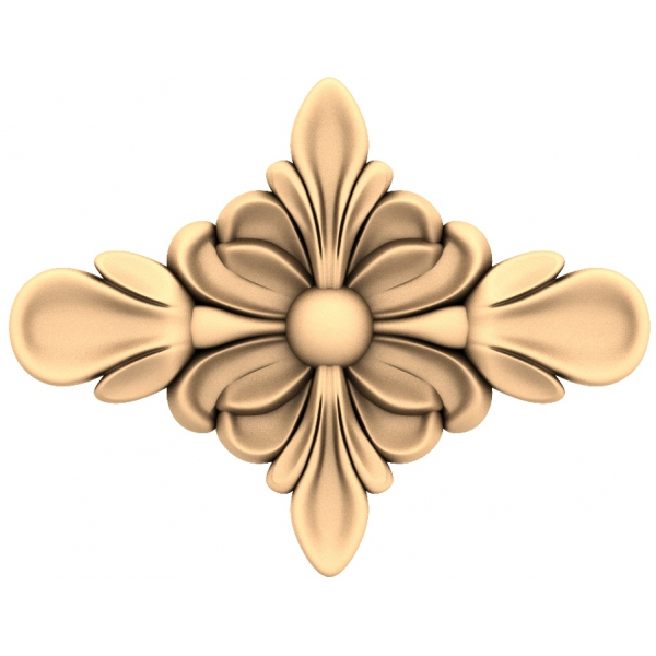 Barocke Blumendekoration 3D STL Modell für CNC Barocke Blumendekoration 3D STL Modell für CNC
