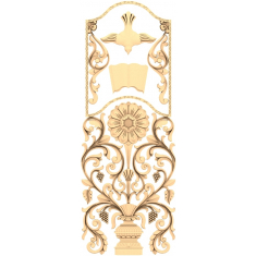 Blommig harmonipanel