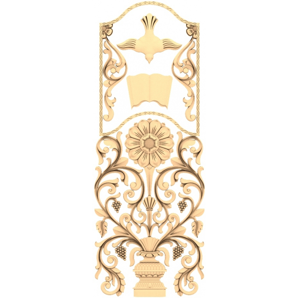 Elegant Floral Harmony Panel 3D Model for CNC Elegant Floral Harmony Panel 3D Model for CNC