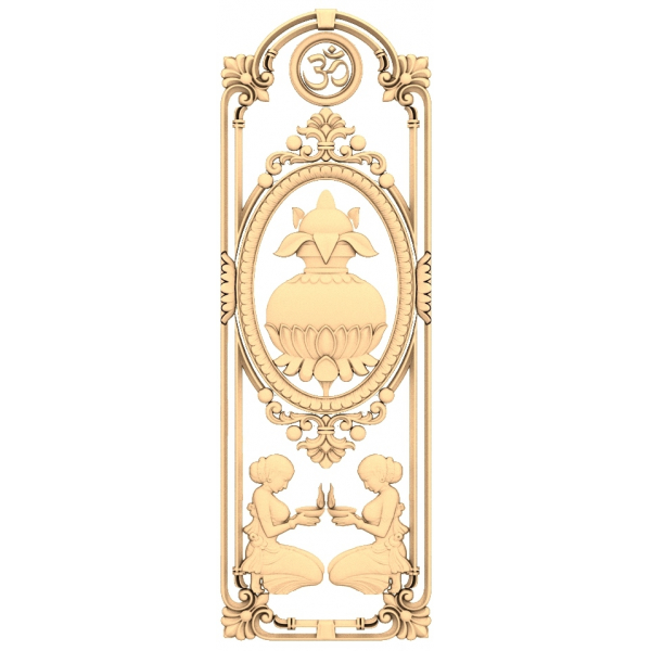Sacred Om Panel - 3D STL Model for CNC Carving Sacred Om Panel - 3D STL Model for CNC Carving