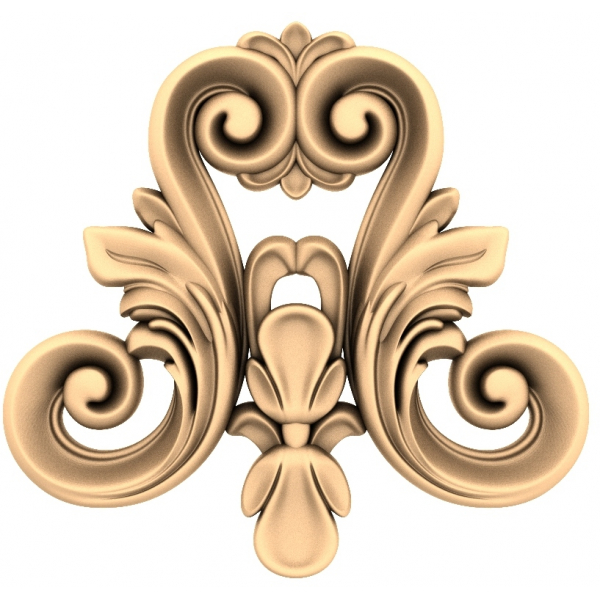 Rococo Flourish 3D STL Model Rococo Flourish 3D STL Model