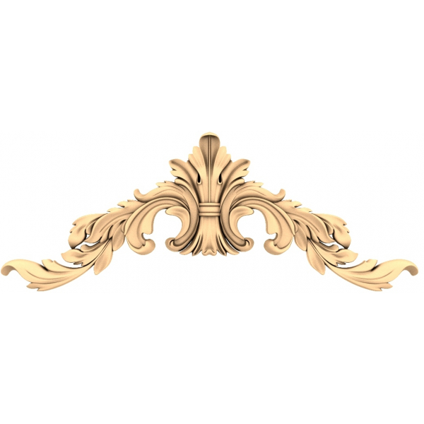 Ozdobný 3D model dekorativního panelu s barokní eleganci pro CNC Ozdobný 3D model dekorativního panelu s barokní eleganci pro CNC