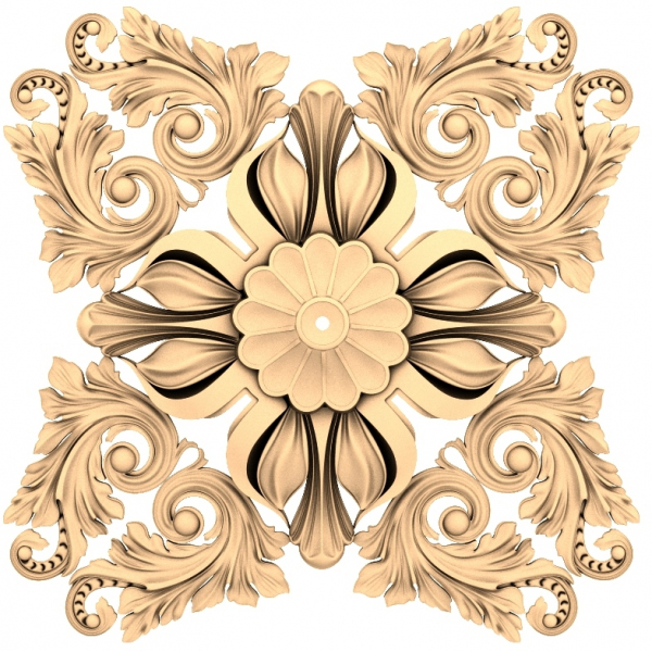 Exquisite Baroque Floral Symphony - Model 3D STL pentru CNC Exquisite Baroque Floral Symphony - Model 3D STL pentru CNC