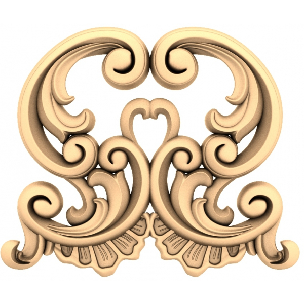 Ornate Flourish Crest 3D STL Model til CNC Ornate Flourish Crest 3D STL Model til CNC