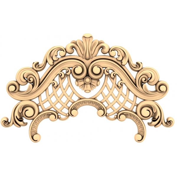 Skreytt Elegance Crest - Ítarleg STL líkan fyrir CNC