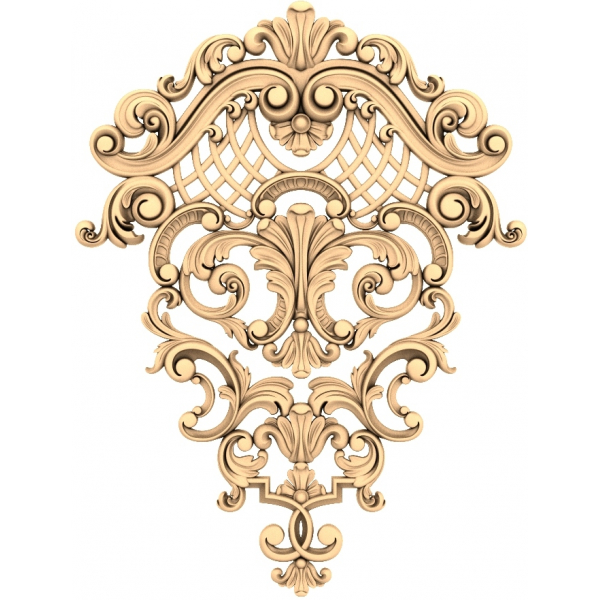 Rococo Floral Harmony 3D STL líkan fyrir CNC