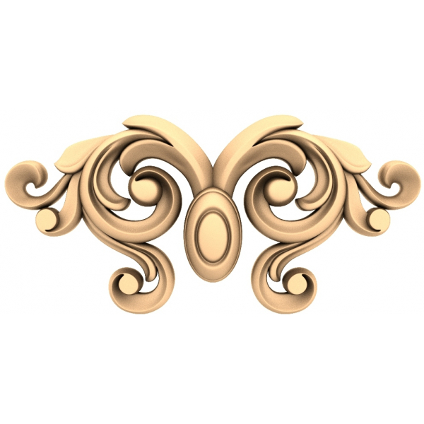 Ornate Scrollwork Flourish 3D Model for CNC and 3D Printing Ornate Scrollwork Flourish 3D Model for CNC and 3D Printing