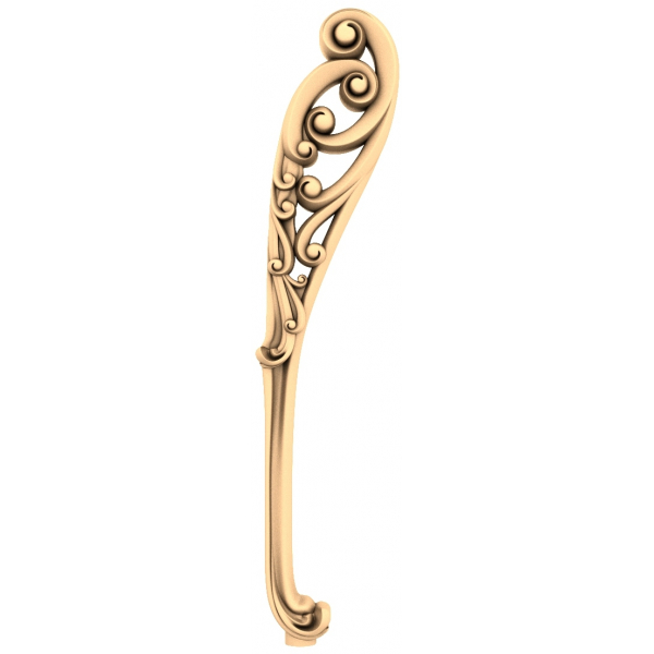 Floral Scroll Bracket - Exquisite 3D STL Model for CNC Floral Scroll Bracket - Exquisite 3D STL Model for CNC