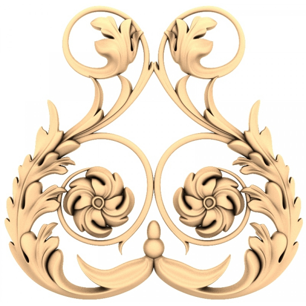 Floral Elegance Relief 3D STL Model for CNC Floral Elegance Relief 3D STL Model for CNC
