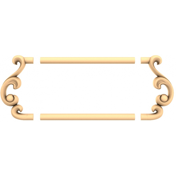 Elegant Scroll Frame 3D STL Model Elegant Scroll Frame 3D STL Model
