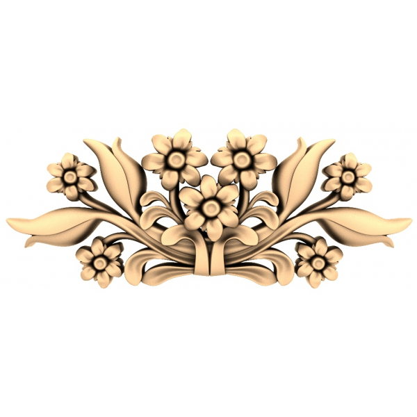 Floral Elegance 3D STL model pro CNC