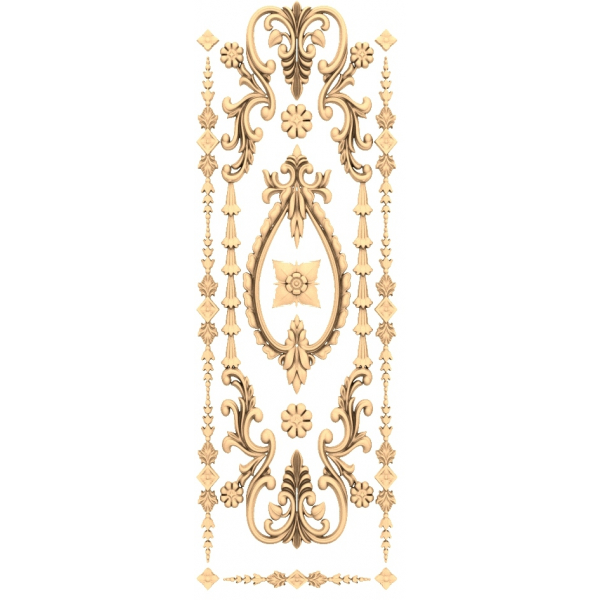 Floral Elegance Decorative Panel - 3D STL Model for CNC Floral Elegance Decorative Panel - 3D STL Model for CNC