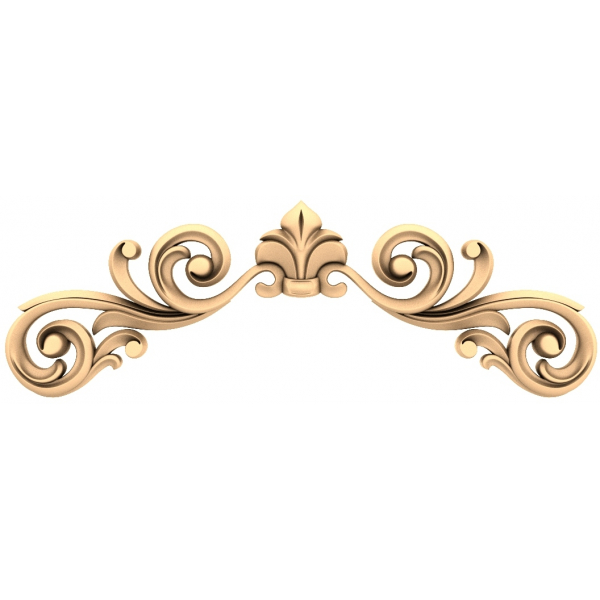 Elegancki model 3D Flourish Crest do CNC i druku 3D Elegancki model 3D Flourish Crest do CNC i druku 3D