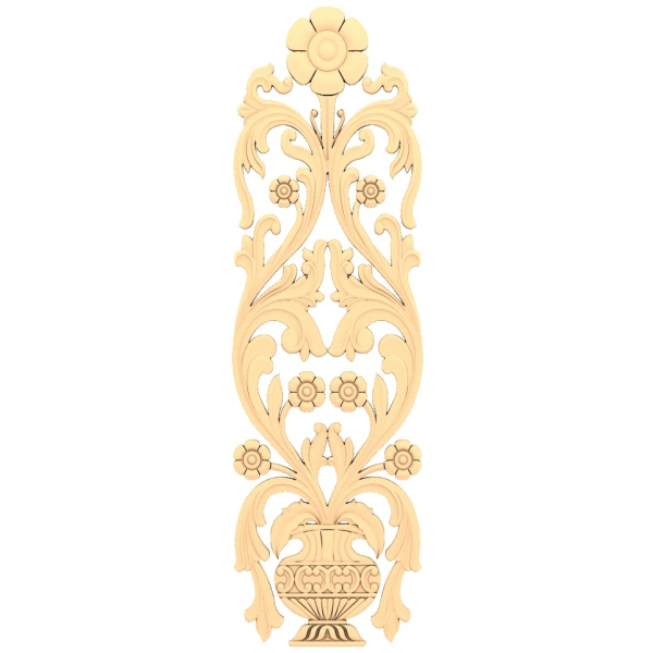 Květinová elegance 3D dekorativní model pro CNC