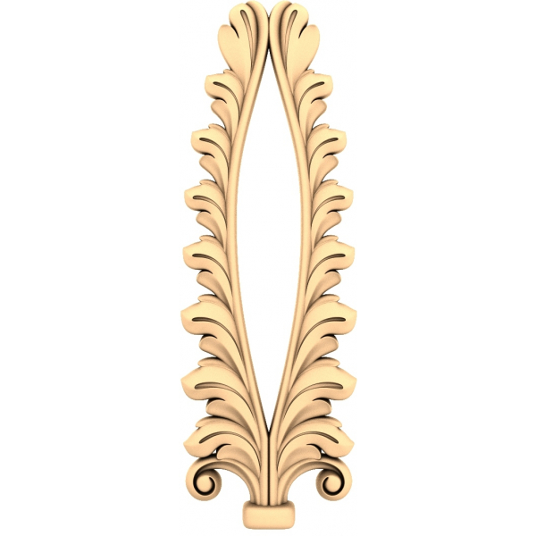 Elegant Leaf Flourish 3D STL Model for CNC Elegant Leaf Flourish 3D STL Model for CNC