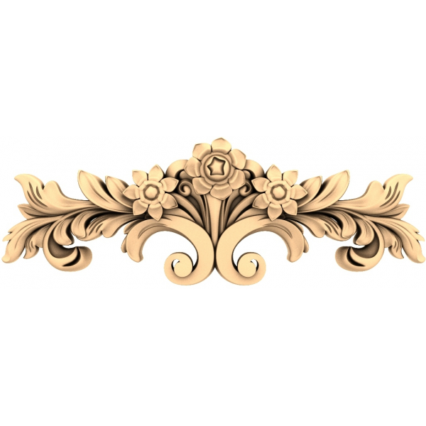 Dekorativní květinová elegance 3D STL model pro CNC Dekorativní květinová elegance 3D STL model pro CNC