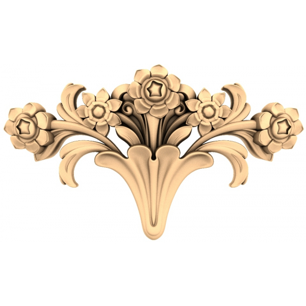 Modelo STL 3D de elegancia floral para carpintería CNC