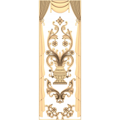 Utsmyckad blommig panel