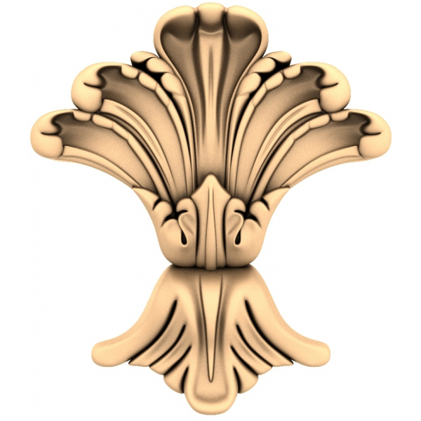 โมเดล 3 มิติประดับใบอะแคนทัสสำหรับเครื่อง CNC