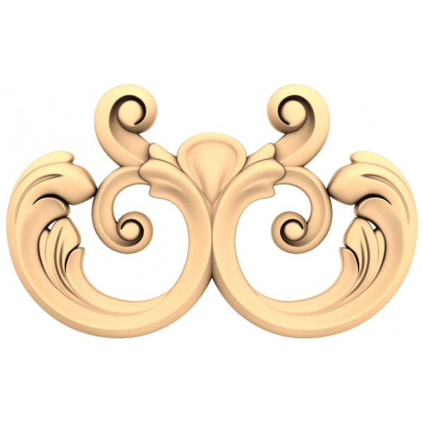 Barok Elegance Ornament 3D STL Model til CNC